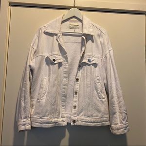 OAK + FORT baggy white denim jacket